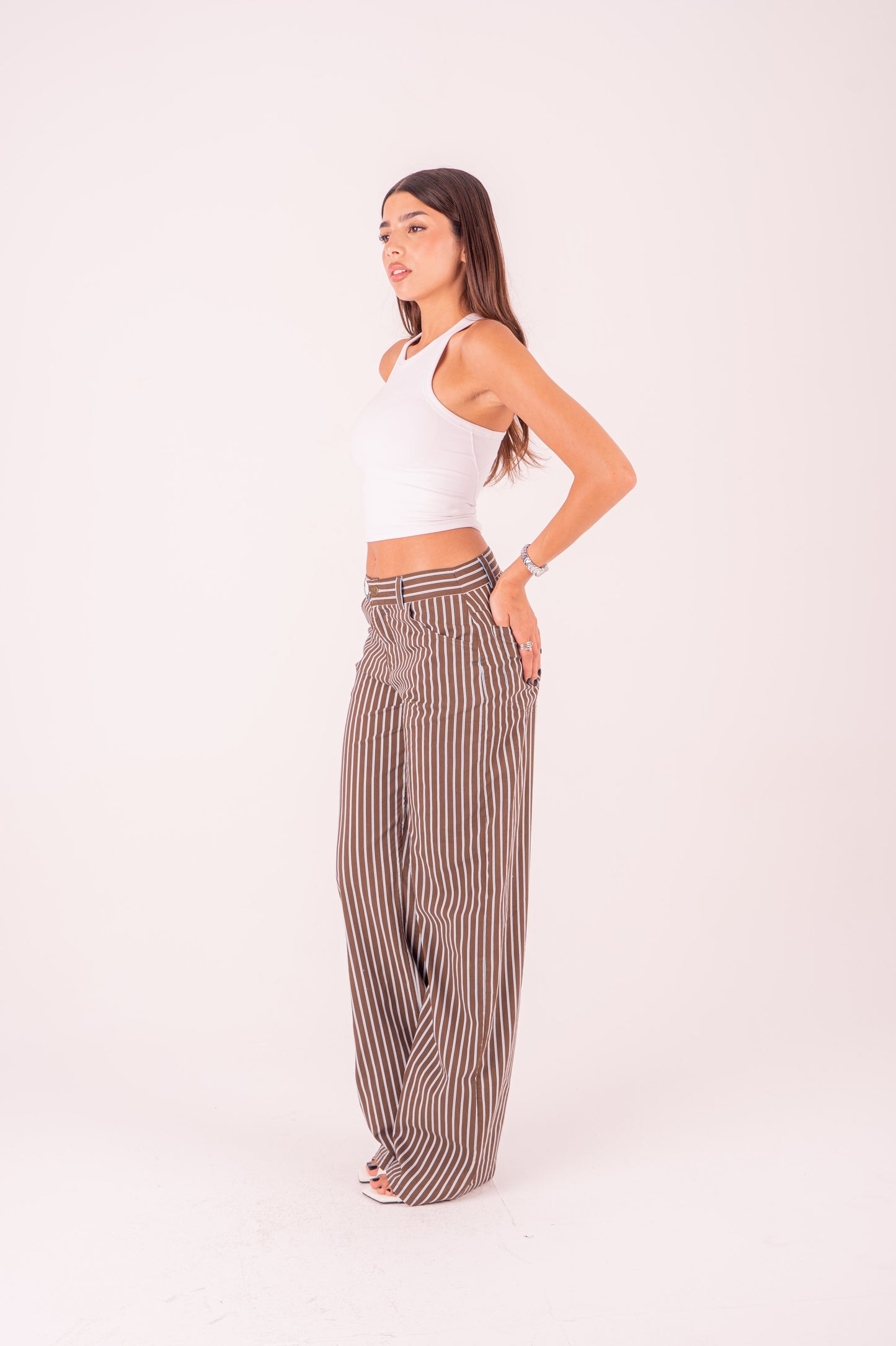 Blue Pinstriped Pants