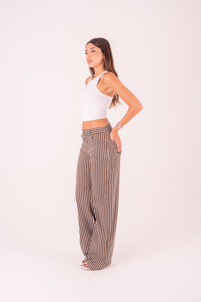 Blue Pinstriped Pants