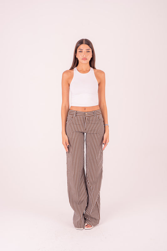 Blue Pinstriped Pants