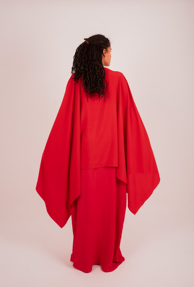 Scarlet Cape Dress