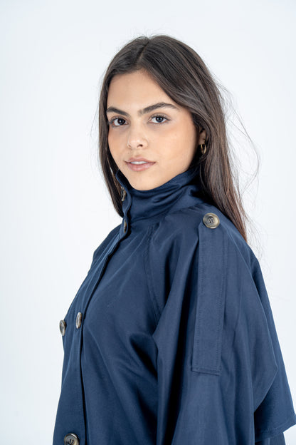 Navy Blue Trench Coat