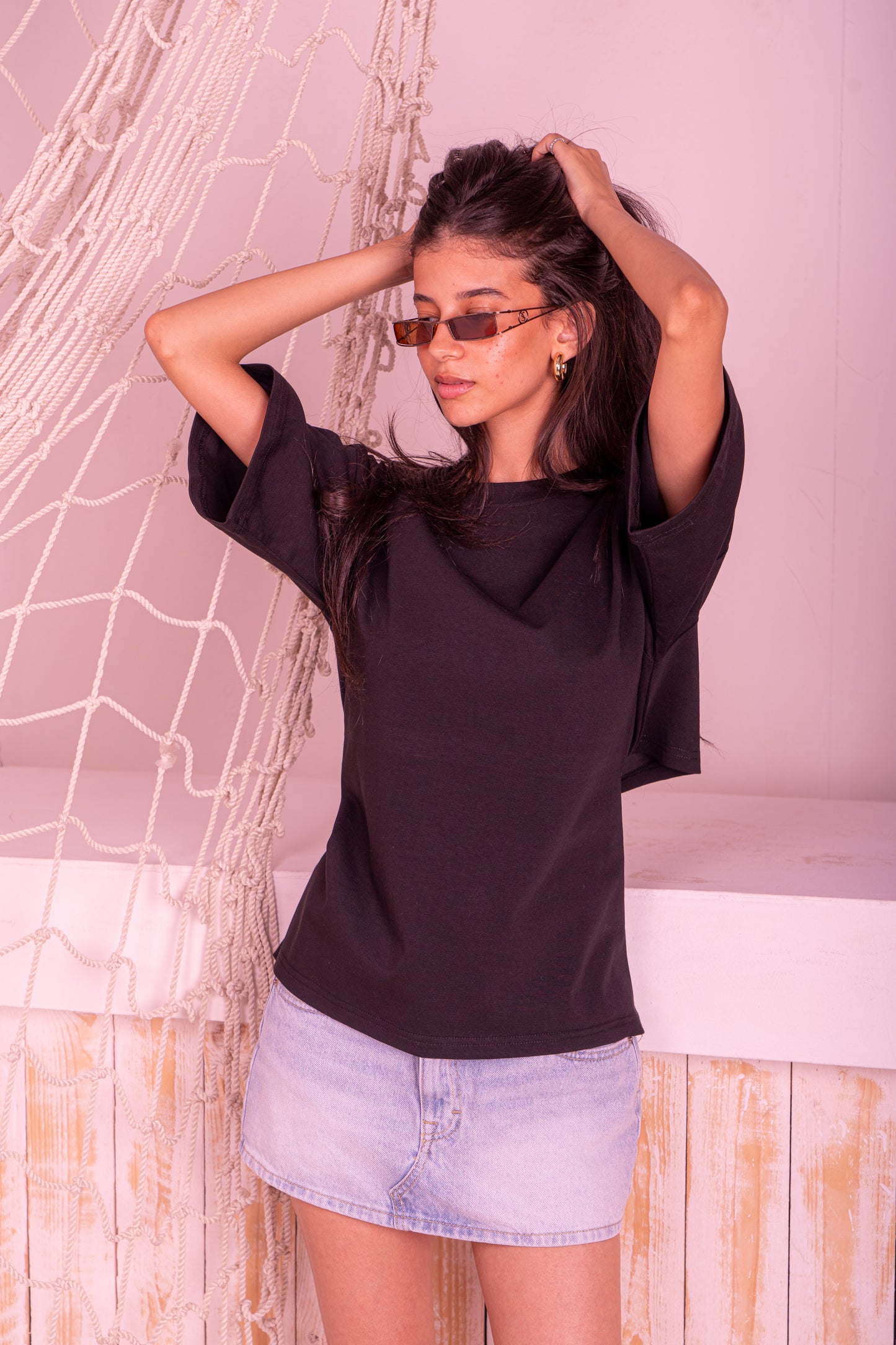 Black Tie Back Shirt
