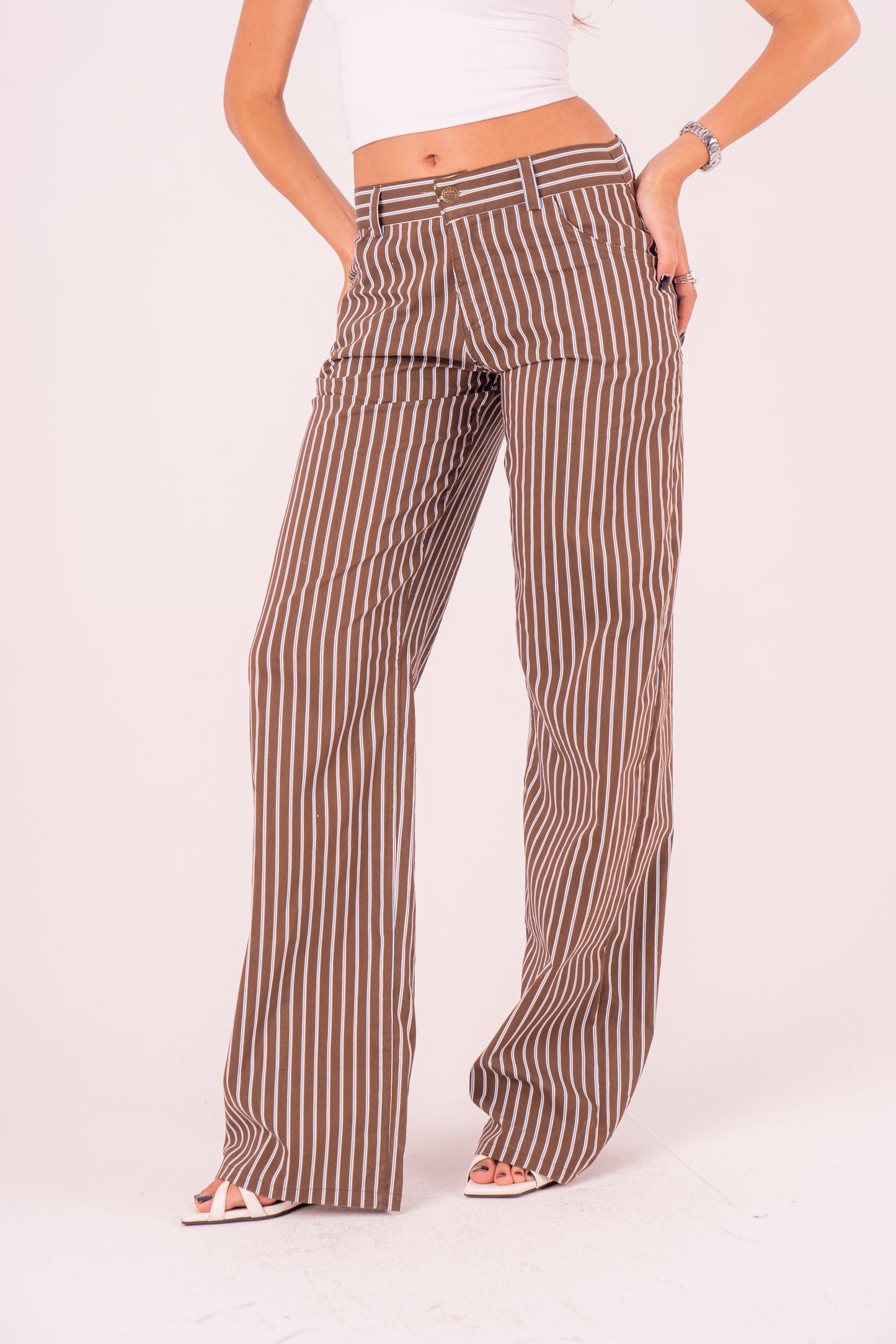 Blue Pinstriped Pants