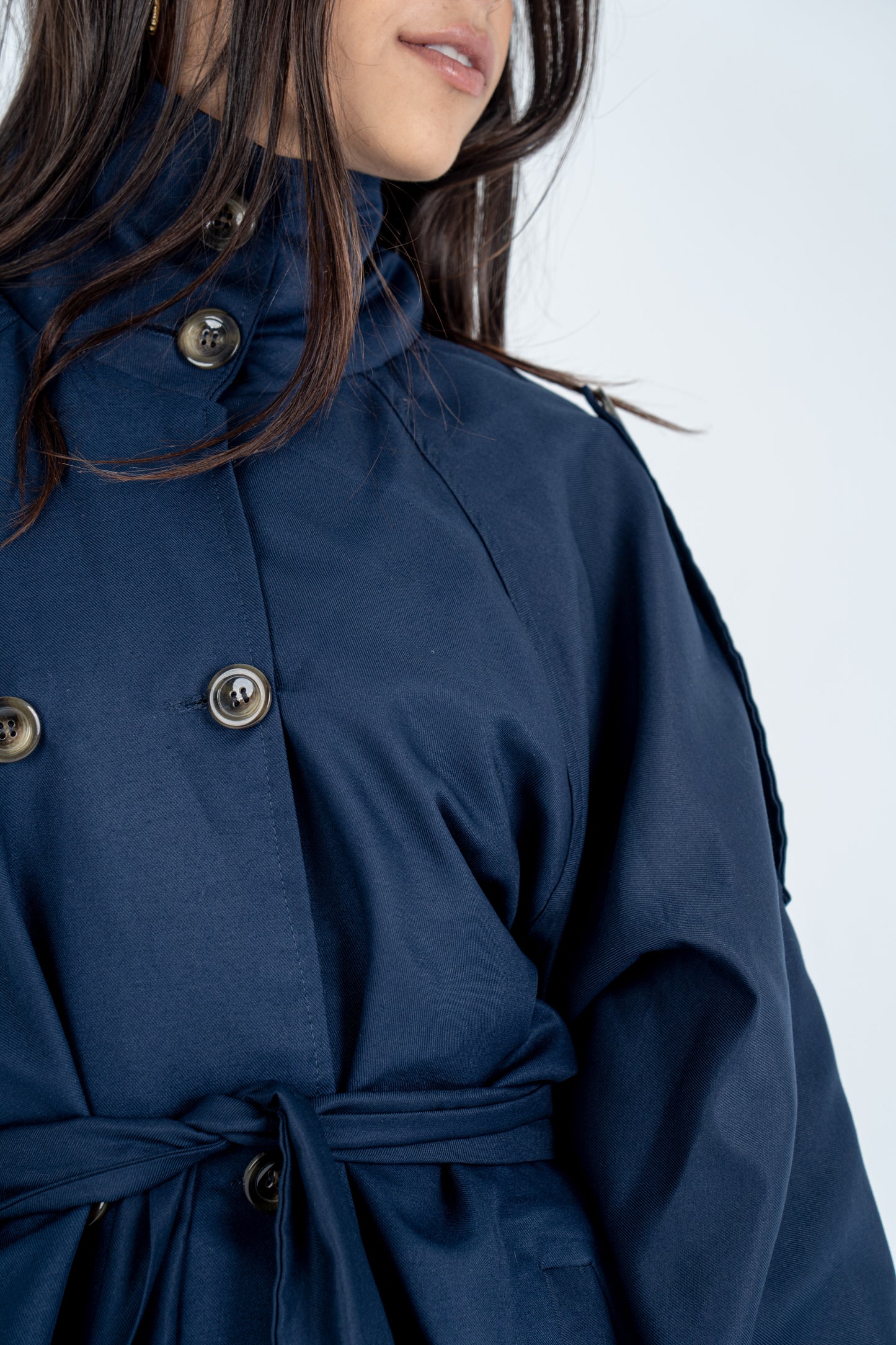 Navy Blue Trench Coat