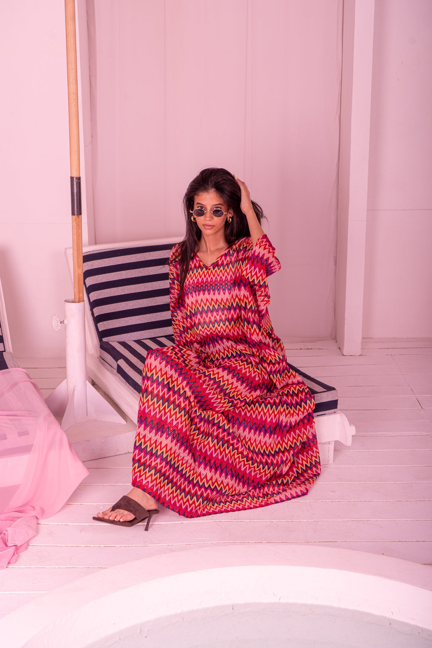 Zigzag Maxi Coverup