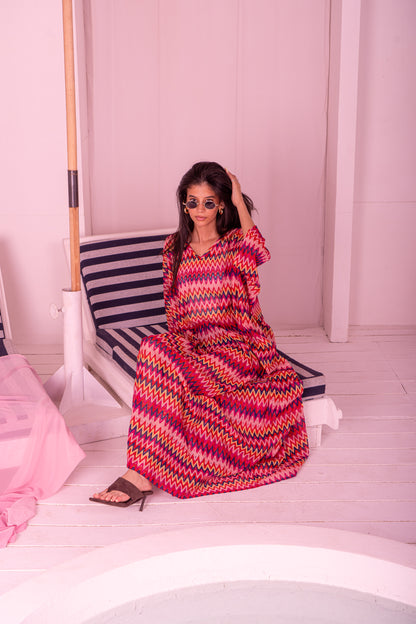 Zigzag Maxi Coverup
