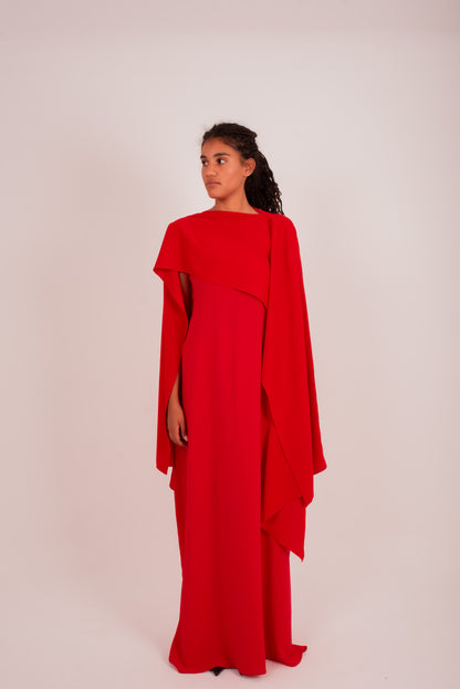 Scarlet Cape Dress