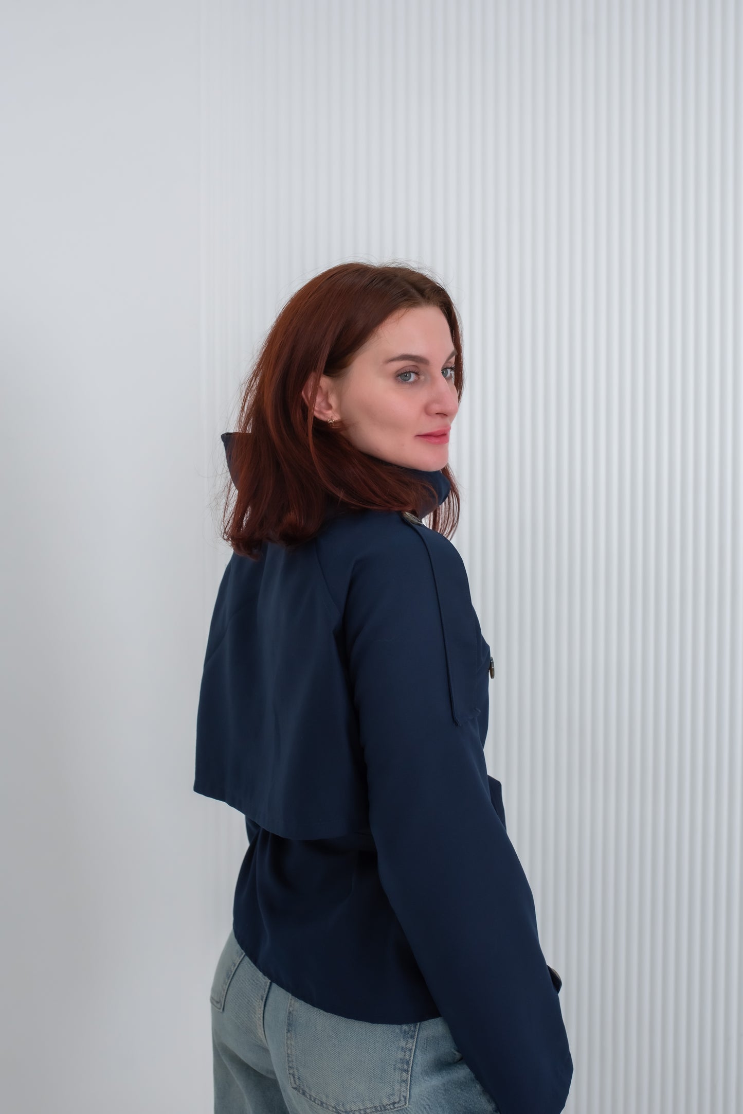 Navy Blue Trench Coat