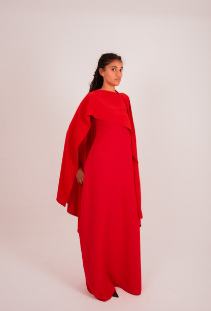 Scarlet Cape Dress