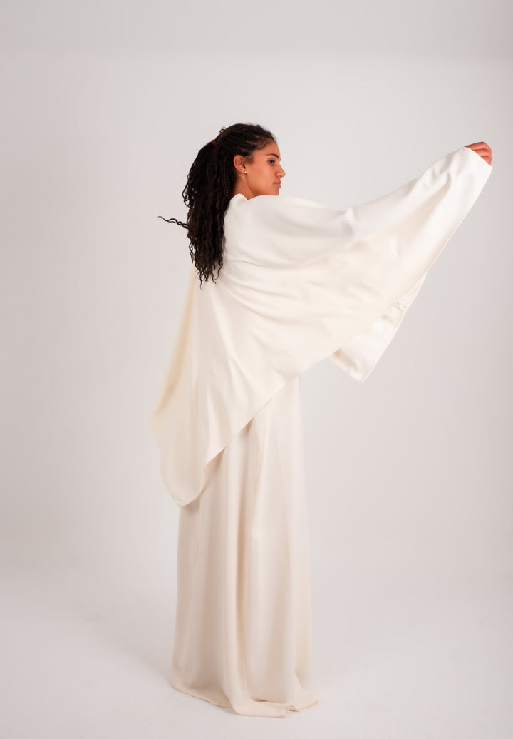 White Scarlet Cape Dress