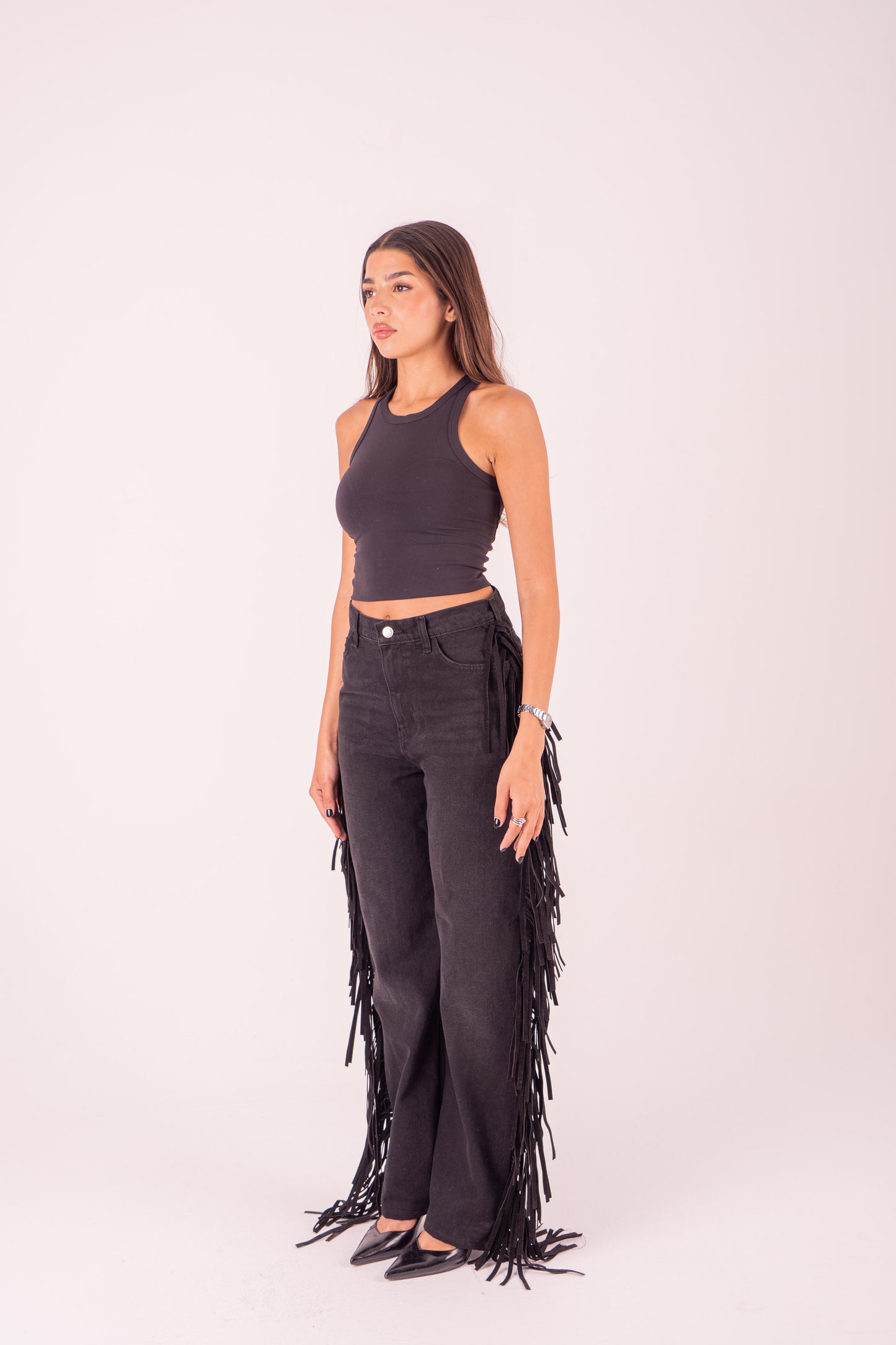 Fringe Detail Jeans