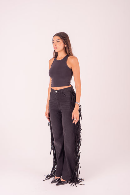 Fringe Detail Jeans