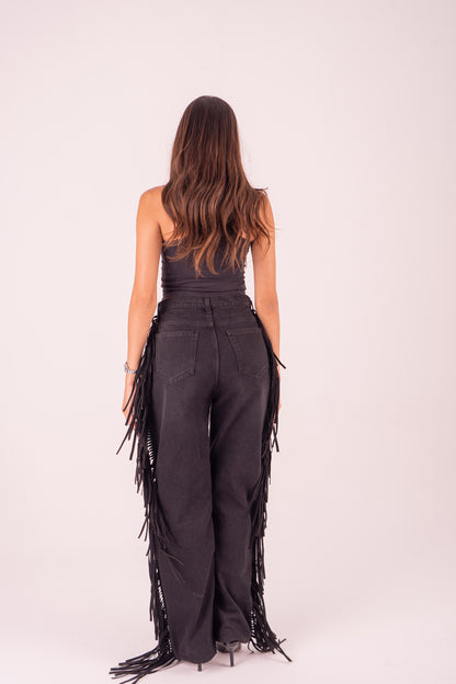 Fringe Detail Jeans