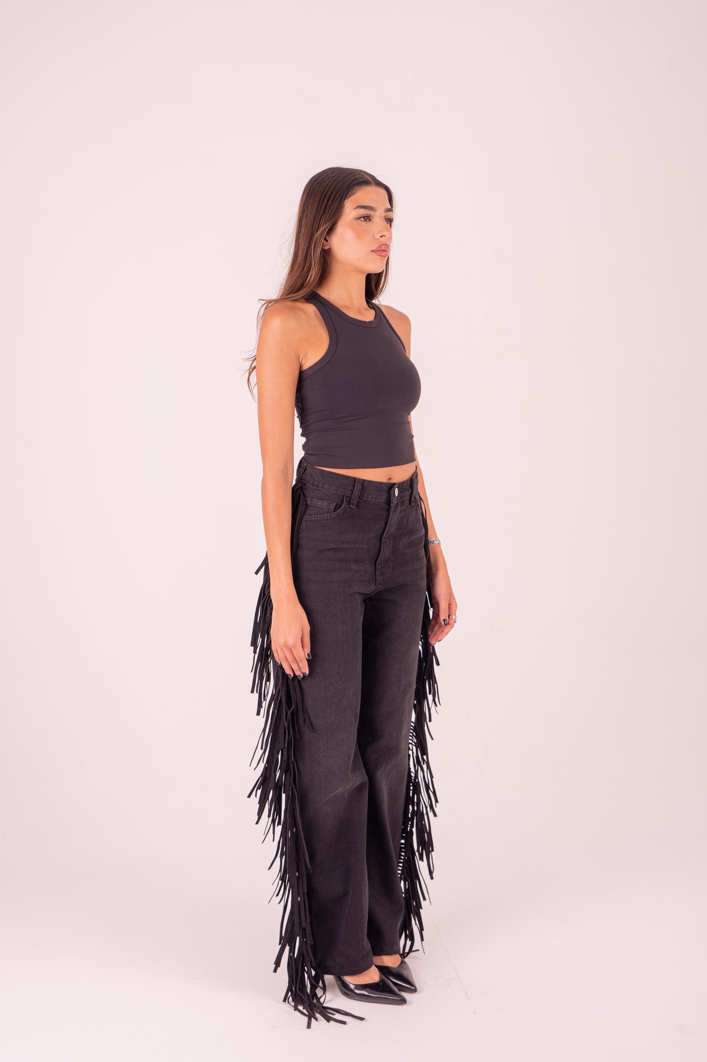 Fringe Detail Jeans