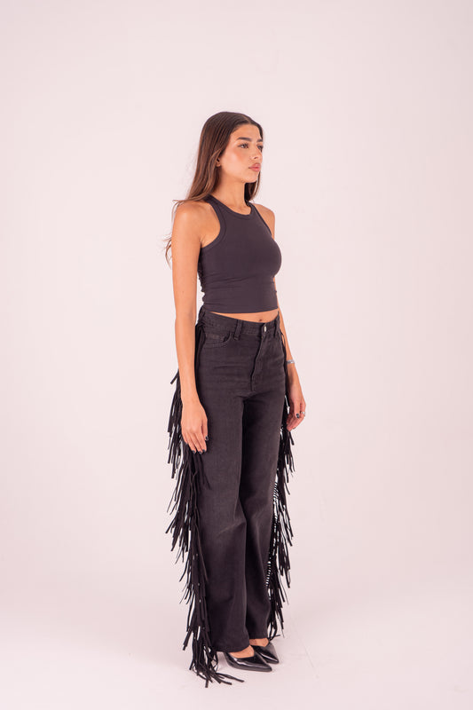 Fringe Detail Jeans