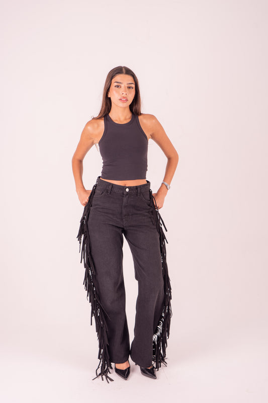Fringe Detail Jeans